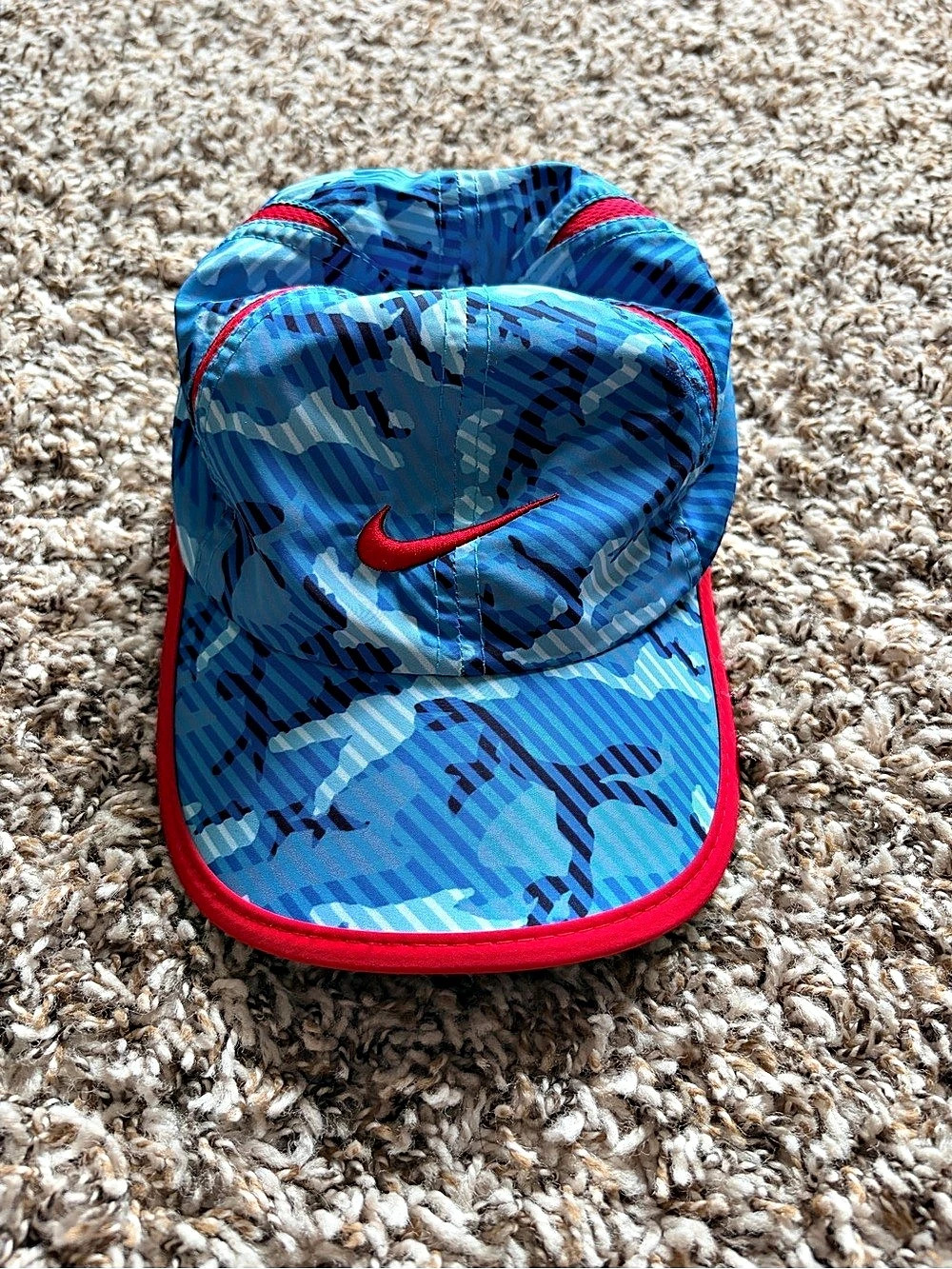 Nike Just Do It Camo Baseball Cap Blue & Red